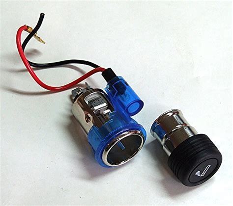 Illuminated In Car Cigar Cigarette Lighter Socket And Replacement Lighter