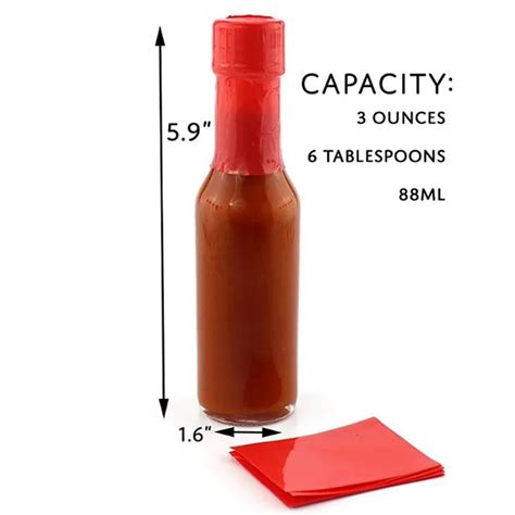 Ounce Hot Sauce Bottles Clear Glass Bottles With Lids Dropper Red Shrink Bands Buy Glass