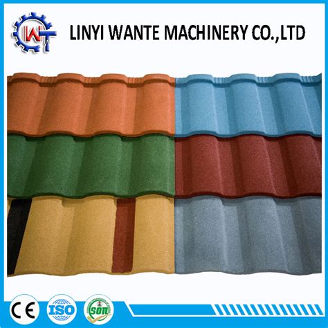 Corrugated Galvanized Steel Sheet Stone Coated Metal Roman Roof Tile