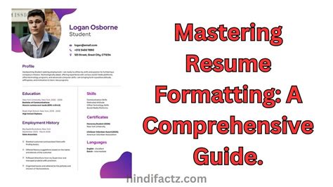 Mastering Resume Formatting A Comprehensive Guide Hindifactz News