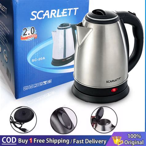 2L Scarlett Stainless Steel Electric Kettle Electric Stainless Steel