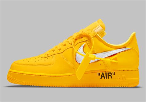 Official Images Of The Off-White x Nike Air Force 1 “University Gold ...