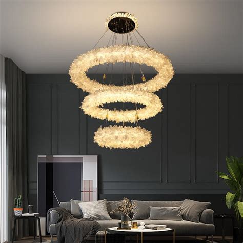 Primary Crystal Cluster Halo Modern Chandelier