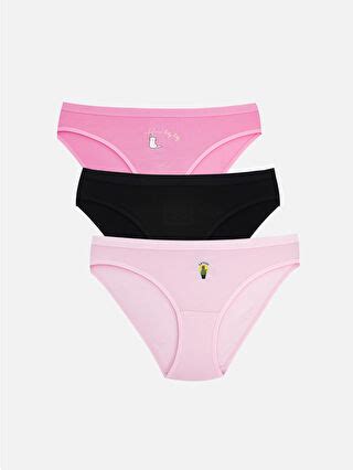 Printed Bikini Briefs Pack W JM Z QXB LC Waikiki