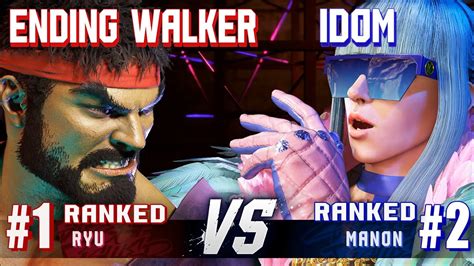 Sf Ending Walker Ranked Ryu Vs Idom Ranked Manon High Level