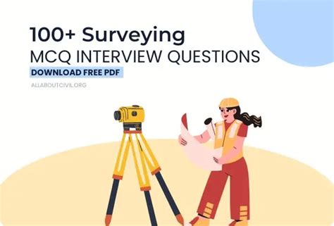 100 Surveying Mcq Questions Civil Engineering Interview Questions