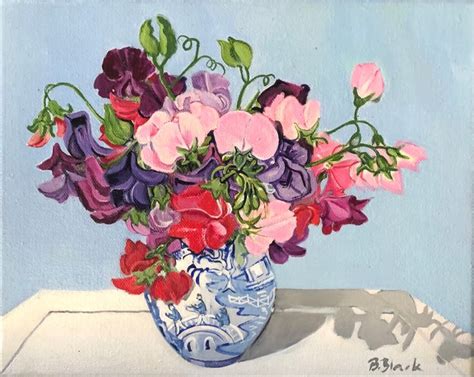 Sweet Peas 2 In 2024 Flower Art Painting Floral Art Flower Painting