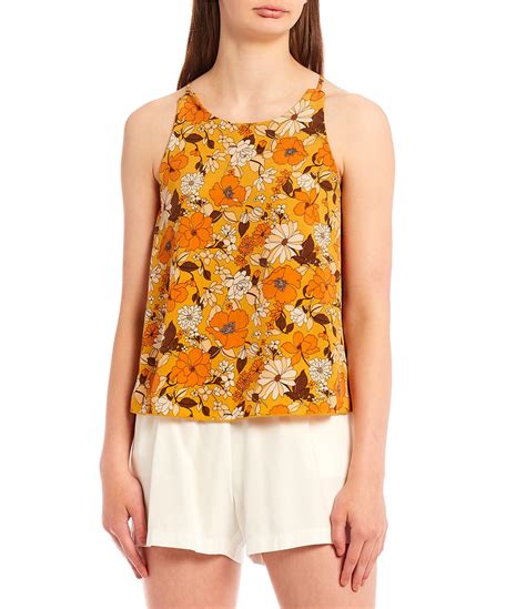 Evolutionary Floral Print Tank Top Dillards