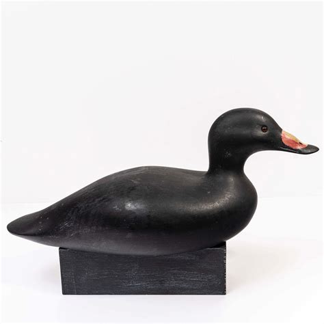 Contemporary Black Scoter Decoy By Capt. Gerald Smith. Auction