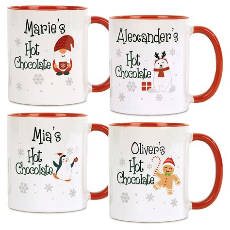 Hot Chocolate Custom Mugs Colorful Images
