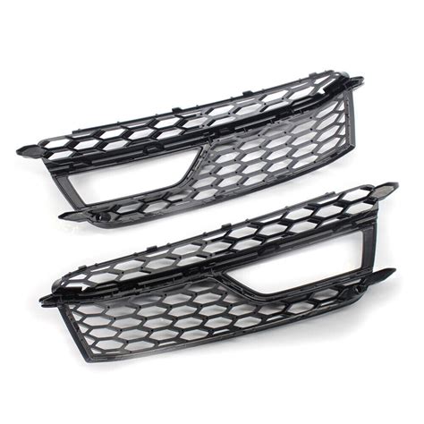 For 13 17 AUDI A5 S Line Honeycomb Front Bumper Fog Light Grille Cover