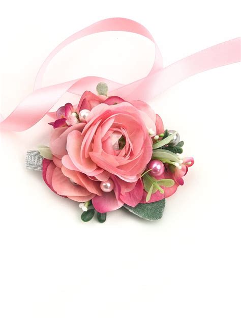 Wrist Corsage Prom Bridesmaid Elopement Mother Of The Etsy