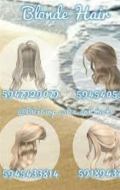 Blonde Bloxburg Hair Codes Ideas De Playa Caras Felices Cosas Gratis