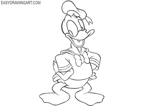 How to Draw Donald Duck - Easy Drawing Art