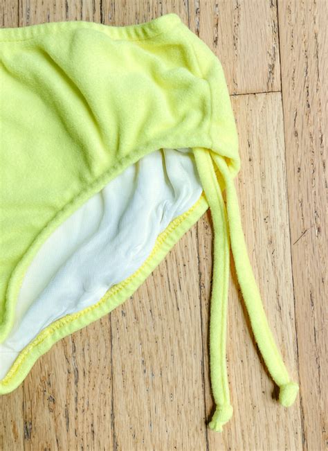 S S Catalina Neon Yellow Velour Bikini Swimsuit Bathing Suit Hemlock Vintage Clothing
