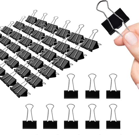 Amazon Office Binder Clips 1 Inch 144 Pack Black 0 47 Inch