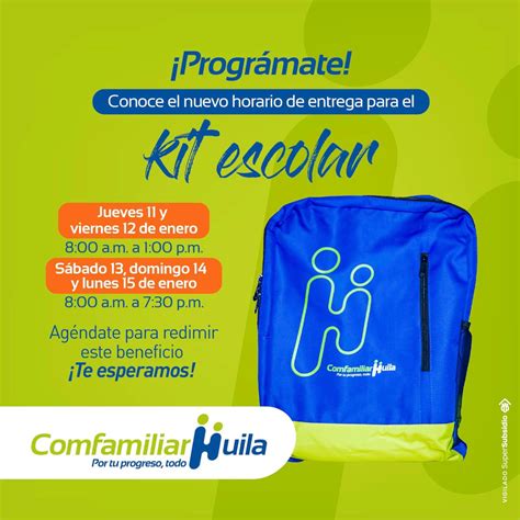 Comfamiliar Huila inició entrega del kit escolar