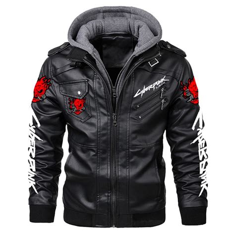 Cyberpunk 2077 Cyber Punk 2077 Máquina De Couro Pu Masculino Roupa De