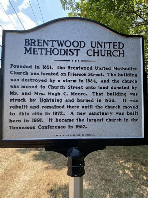 Brentwood United Methodist Church Historical Marker