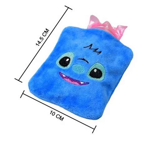 Blue Stitch Small Hot Water Bag With Cover For Pain Relief Neck Shoulder Pain And Hand Feet