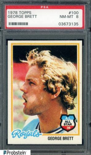 Topps George Brett Kansas City Royals Hof Psa Nm Mt Ebay