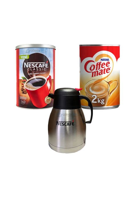 Nescafe Classic 1 Kg Coffee Mate 2 Kg Büyük Termos idefix