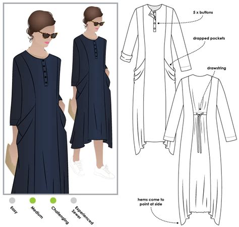 Winsome Designer Dress Sewing Pattern – Casual Patterns – Style Arc