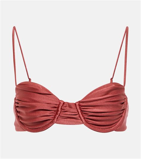 Mia Bikini Top In Pink Jade Swim Mytheresa