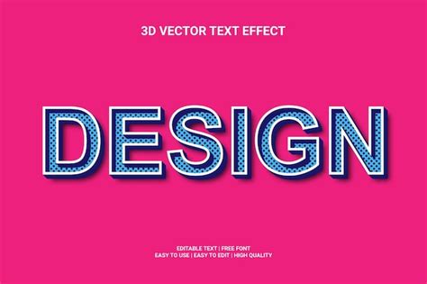 Diseño 3d Efecto De Texto Vectorial Editable Vector Premium