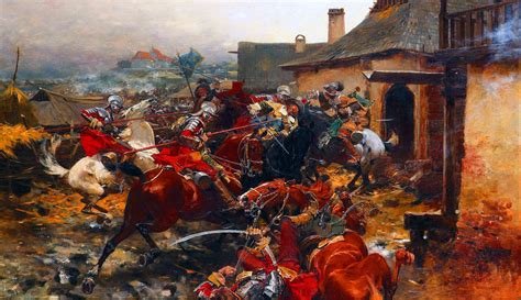 Cavalry Battle Between Polish And Swedish Horsemen Historical