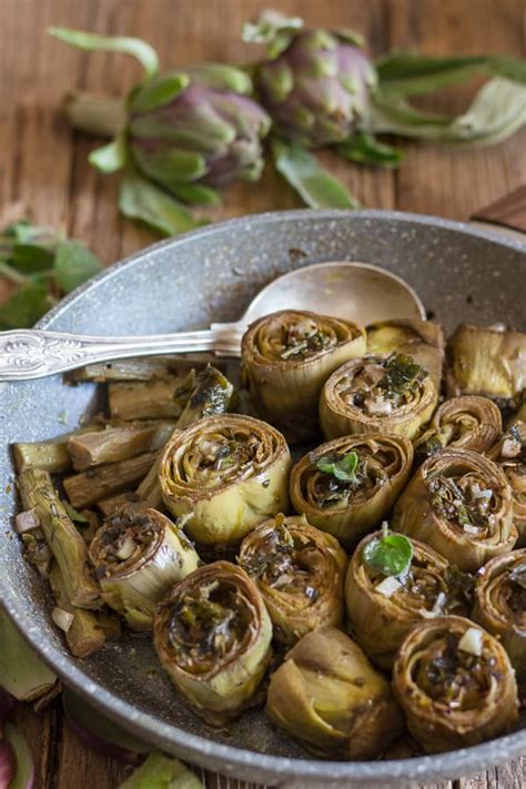 Artichokes Alla Romana Roman Style Artichoke Recipe