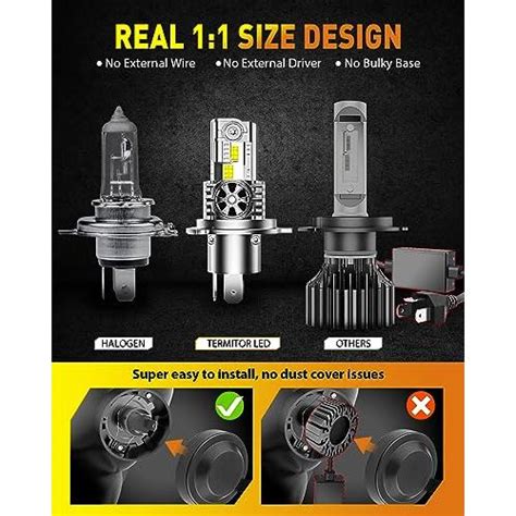 Termitor Fahren Upgraded H Hb Led Headlight Bulb Lm