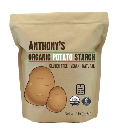 Anthony S Organic Potato Starch Unmodified 2 Lb Gluten Free Non