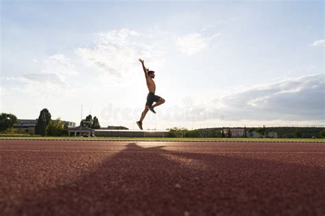 Athlete Who Long Jumps And Jumps High Stock Photo Image Of Speed