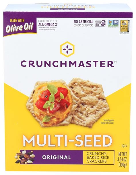 Crunchmaster Gluten Free Multi Seed Baked Rice Crackers Original 3