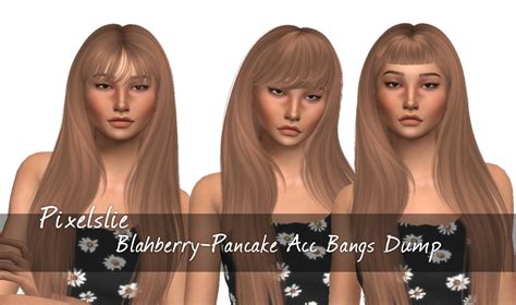 Pixelslie “ Blahberry Pancake Accessory Bangs Part 2 25 New Colors