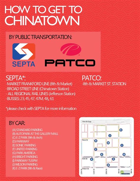 Directions to Chinatown – Philadelphia Chinatown Development Corporation