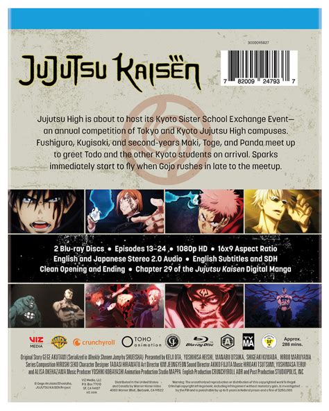 Jujutsu Kaisen Season 01 Part 02 Limited Edition Blu Ray Archonia De