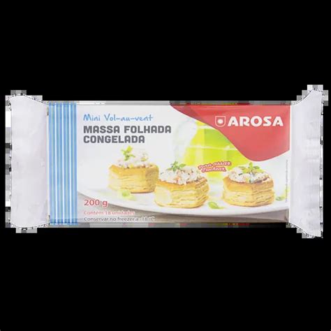 Massa Folhada Mini Vol Au Vent Congelada Arosa Pacote 200g 18 Unidades