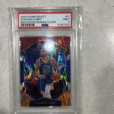 Stephen Curry Panini Select Red White Orange Flash Concourse