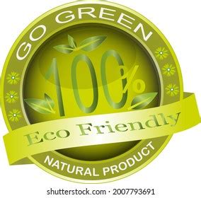 Go Green Eco Friendly Badge Stock Vector Royalty Free