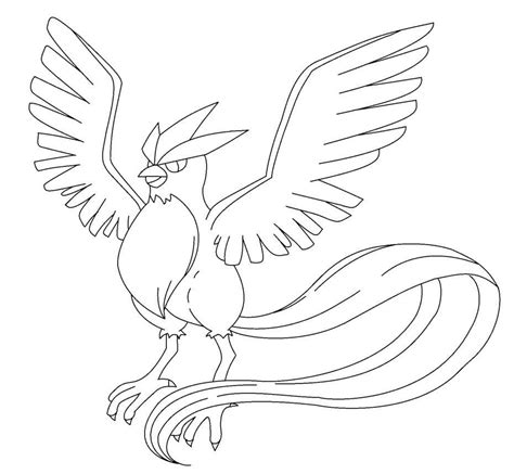 Dibujo Pokemon Articuno Para Colorear E Imprimir