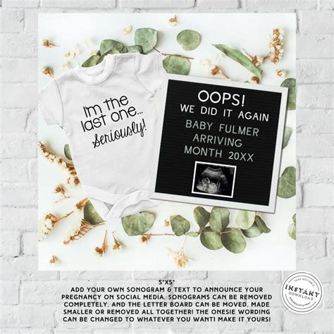 Oops We Did It Again Neutral Pregnancy Announcement 2973458 Weddbook