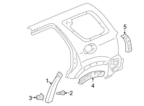 2007 Ford Escape Front Molding MOULDING Wheel Arch Molding