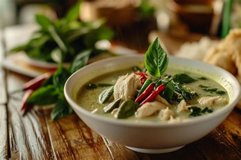 Premium Photo Green Curry Gaeng Keow Wan Vibrant Thai Chicken Curry