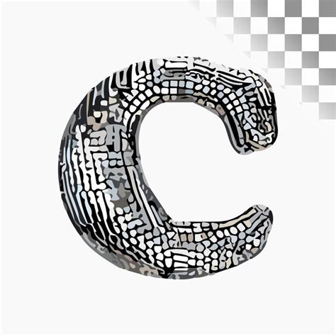 C Letter Design Stylish Font Disco Ball Alphabet Premium Ai Generated