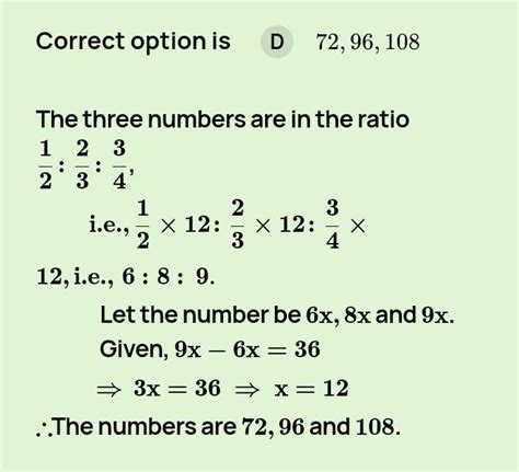 The Three Numbers Are In The Ratio The Difference Between