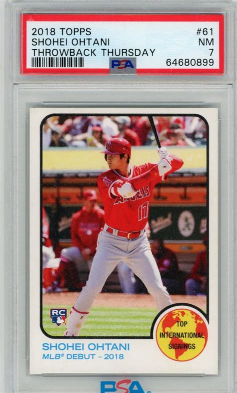 Topps Update Shohei Ohtani Rc Topps Baseball Throwback