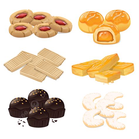 Eid Alfitr Delicious Cookies Vector Vector Cookies Eid Cake Food Illustration Png And Vector