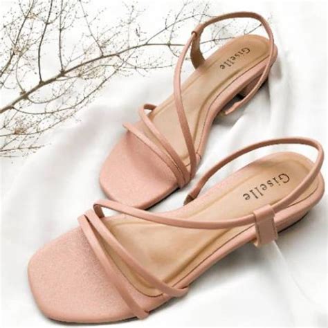 Jual Giselle Colls Camille Peach Sandal Wanita Heels 3 Cm Shopee